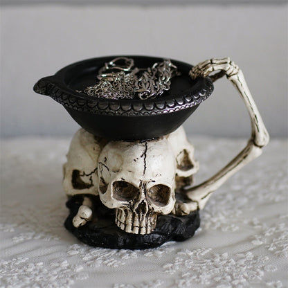 Creative Three Ghost Head Top Candle Desktop Storage Tray